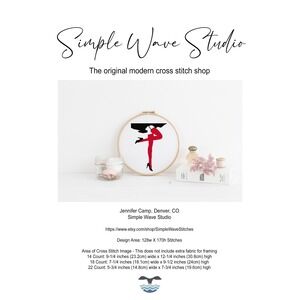 Women Red Stocking Legs High Heels‎ Shoes - Cross Stitch Pattern Kit